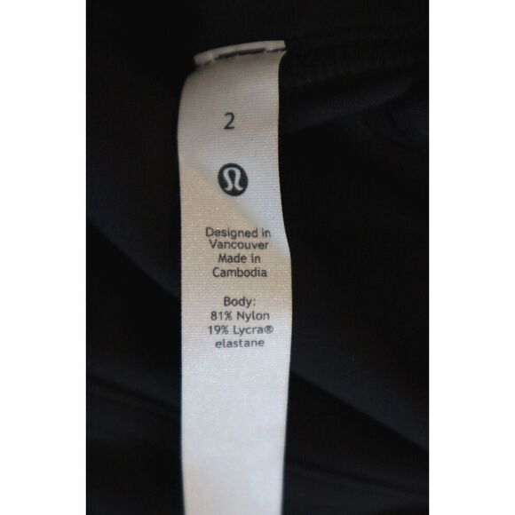 Lululemon W5DPLS Women's Sz 2 Black Nulu Mesh Panels High-Rise 25" Tights - Picture 3 of 13